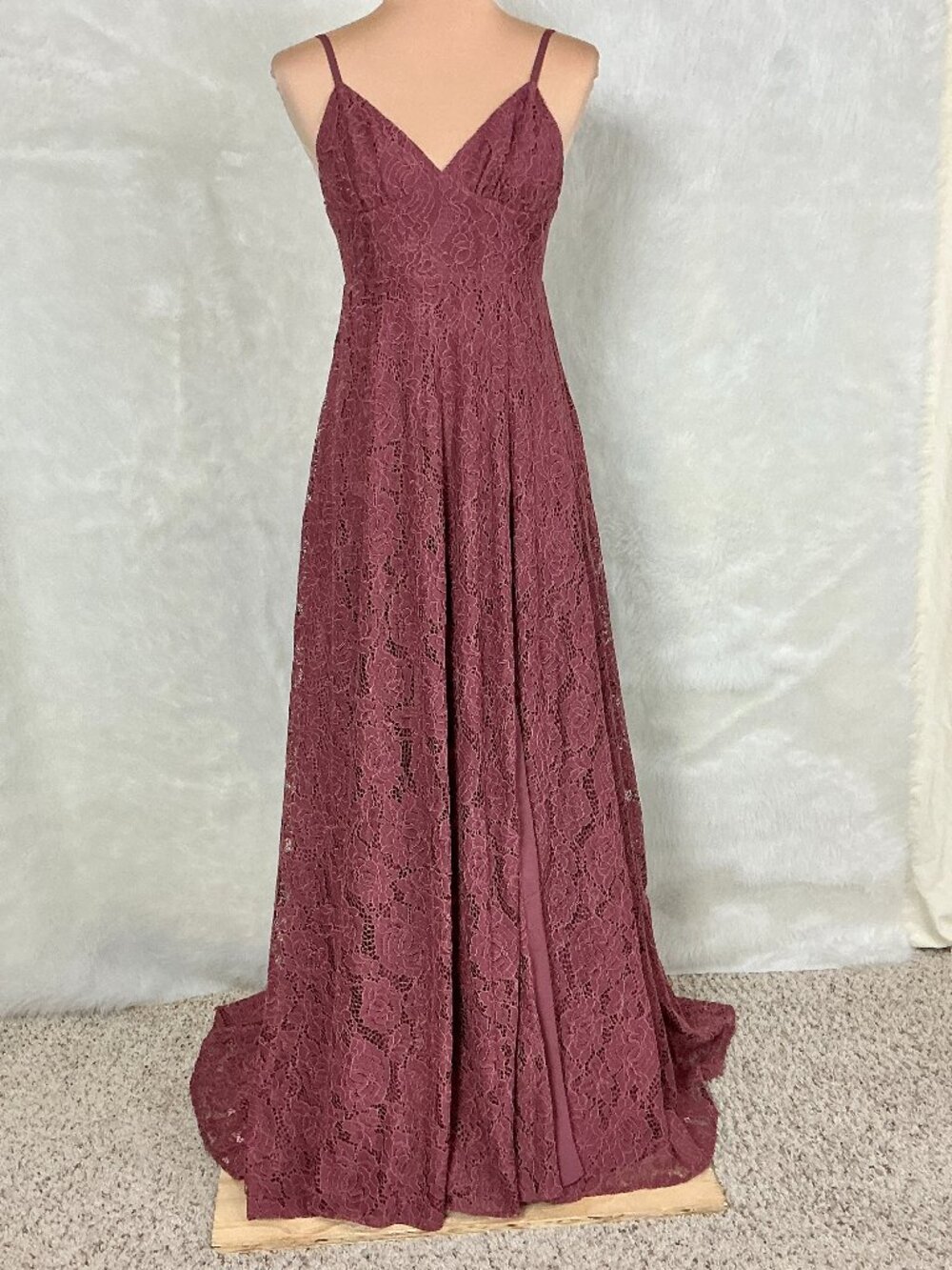 Fame And Partners Mauve Purple Pink Sleeveless Lace Charlotte Maxi Dress  4